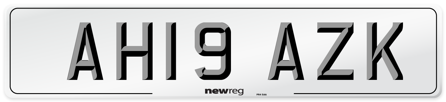 AH19 AZK Number Plate from New Reg